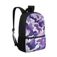 thumbnail image 2 of KUIFORTI Purple Camo Backpack for Boys Elementary School Girls Lightweight Schoolbags for Middle School Students 17 Inch Bookbag with Front Compartment & Side Pockets, 2 of 6