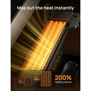 Dreo Space Heater Indoor, 25 11.5ft/s Fast Portable Room Heater with Remote and Thermostat, 3 Modes, Overheating & Tip-Over Protection, Electric Heaters for Indoor Use Large Room, Bedroom, Office