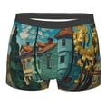 thumbnail image 3 of Haiem Impressionist Village Sky Men's Boxer Briefs, Every Day Comfort Stretch Cotton Moisture-Wicking Underwear-XX-Large, 3 of 8