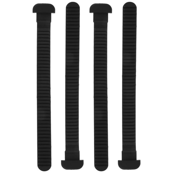 Hemoton 4Pcs Replacements Inline Roller Skating Shoes Energy Strap with Screws Nuts Skates Buckles Accessory for Men Women Kids Black