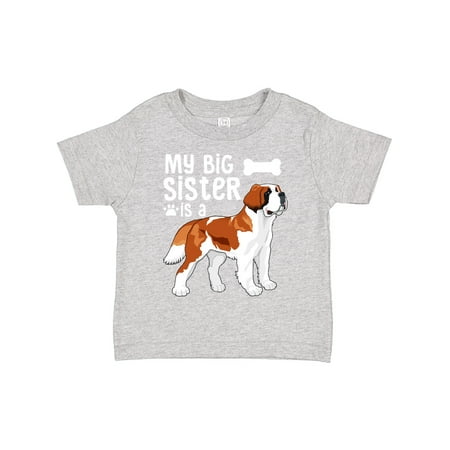 

Inktastic My Big Sister is a Saint Bernard (white) Gift Toddler Boy or Toddler Girl T-Shirt