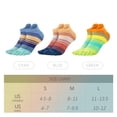 thumbnail image 4 of likloks 3 Pairs Cotton 5 Toe Socks for Men & Women, Breathable Moisture Wicking Low Cut Striped Athletic Socks for Running, Cycling & Sports Large, 4 of 5