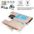 thumbnail image 3 of Allytechgroup for Samsung Galaxy Note 20 Wallet Case, Zipper Pocket Cards Holder RFID Blocking Ring Holder Stand Bumper Shockproof PU Leather Retro Phone Case for Samsung Galaxy Note 20, Rosegold, 3 of 8