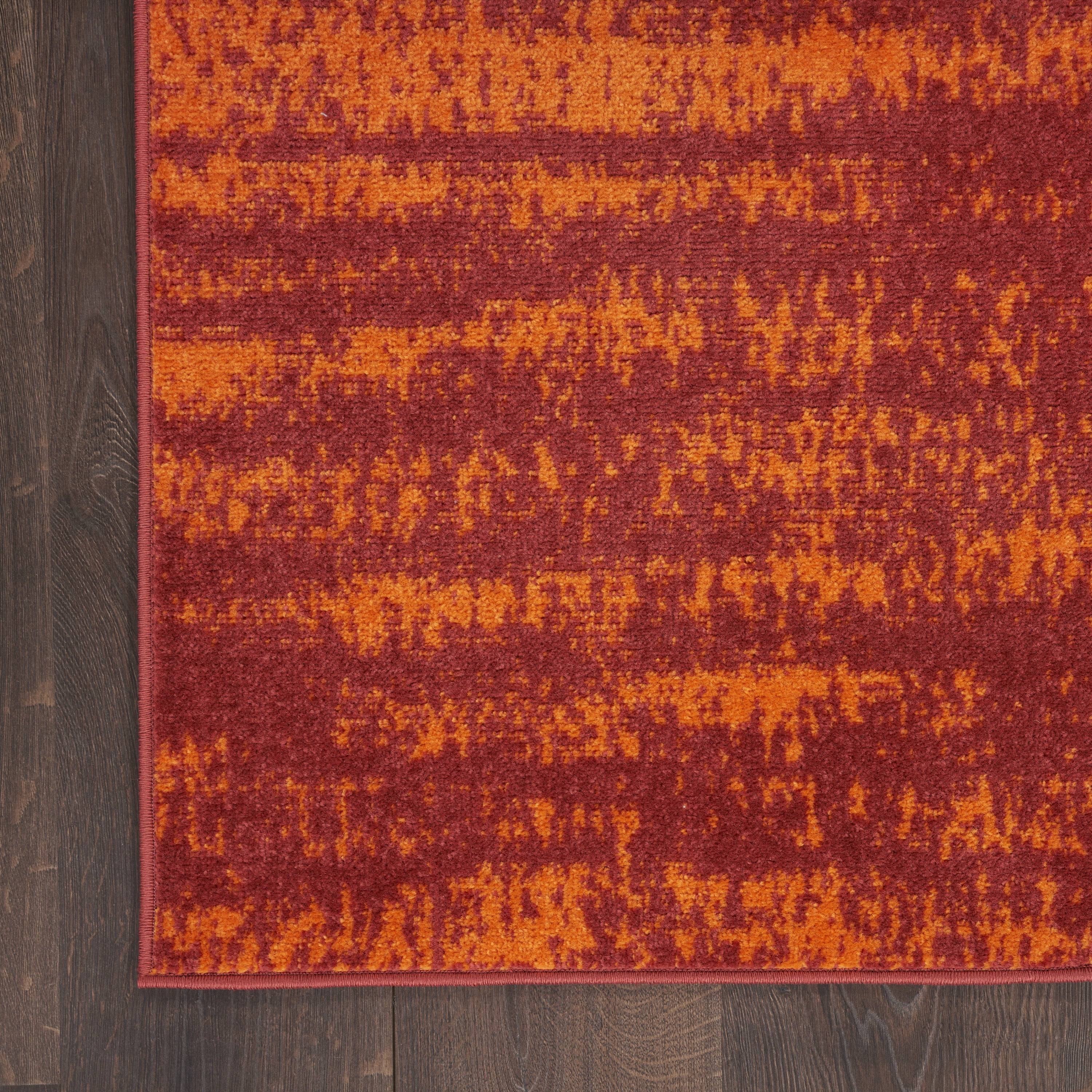 Nourison Essentials Indoor/Outdoor Red 6' x 9' Area Rug, (6x9)