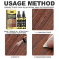 thumbnail image 4 of Jaysuing Wood Floor Scratch Repair Agent Wooden Furniture Floor Scratch Color Filling Renovation Maintenance Brightening Agent - 30ml*2pcs, 4 of 5