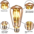 thumbnail image 2 of E27 Retro Light Bulbs, 6 Pieces, Led E27 St64 Decorative Light Retro Edison Retro Antique 4w Warm White Filament, 2 of 5