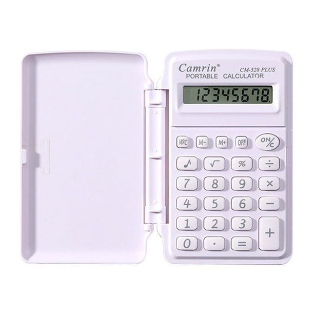 Calculadora científica pequeña de color caramelo para estudiantes, de alta belleza, para oficina y papelería, calculadora portátil pequeña con contador abatible.