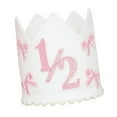 thumbnail image 5 of FVDPWYE 1/2 Birthday Crown Little Princess Crown Sweet Girls Bow Decorative Themed Party Pink, 5 of 9