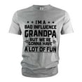 thumbnail image 6 of Men's Funny Grandpa Shirt Bad Influence Grandpa Tee Grandfather Humorous Gifts Grandpa Joke Tee, 6 of 7