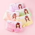thumbnail image 3 of LYMAYTER Kids Toddler Girls Underwear Panties 5pack Baby Soft Cotton Boxer Briefs Girls Cartoon Four Corners Shorts for 3-12 Years, 3 of 10