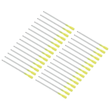 Uxcell 0.5mm Pen Ink Refills, 30 Pcs Ballpoint Refill Medium Point Metal Compatible Replacement for Pen Writing, Black