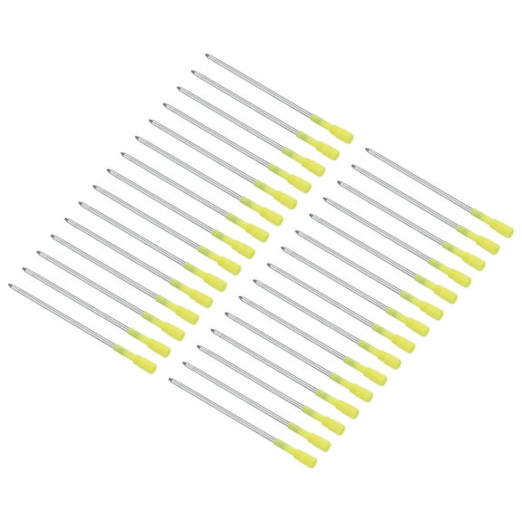 Uxcell 0.5mm Pen Ink Refills, 30 Pcs Ballpoint Refill Medium Point Metal Compatible Replacement for Pen Writing, Black