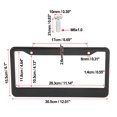 thumbnail image 4 of Unique Bargains Stainless Steel License Plate Frames Covers 2 Hole for Car Front Rear Carbon Fiber Pattern, 4 of 8