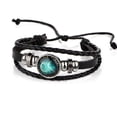 thumbnail image 1 of Doce constelaciones Pulsera tejida a mano Pulsera de cuero de moda Elegante Zodiaco Constelació MABOTO Pulsera, 1 of 7