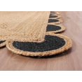 thumbnail image 3 of Scalloped Jute Runner Rug, Jute Scallop Rug, Jute Runner Rug, Natural Jute Rug, Hallway Runner Rug, Runner Custom Rug, Bedside Runner Rug (Black, 2.5x10 ft), 3 of 8