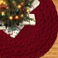 thumbnail image 6 of WEGFTDUOP Christmas Knitted Tree Skirt Knitted Christmas Ambiance Apron Christmas Tree Decorations Accessories, 6 of 6