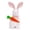 A, variant on Easter Standing Bunny Plush Ornament Plaid Ears Rabbit with Carrot and Daisy for Spring Tabletop Decor and Holiday Centerpiece
