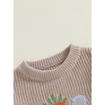thumbnail image 6 of aturustex Toddler Girls Easter Cozy Sweaters 0 3M 6M 9M 12M 18M 2T 3T Infant Fashion Carrot Letter Pattern Knitted Sweatshirts Long Sleeve Cable Knitwn Loose Casual Daily Spring Fall Clothes, 6 of 7