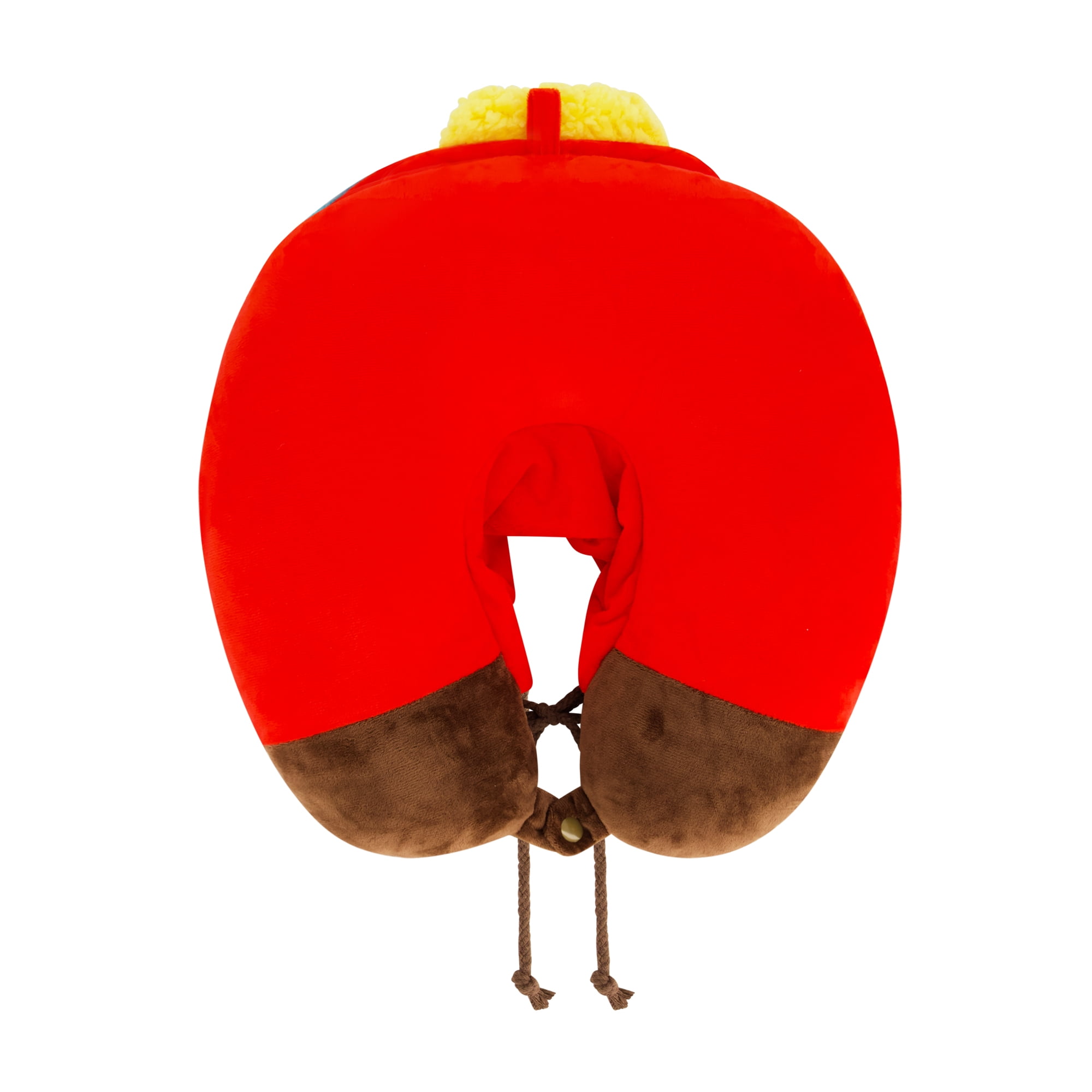 South Park Hooded Neck Pillow, Eric Cartman Memory Foam Travel Accessories for Airplane, Car, and Office, Comfortable and Breathable, Red