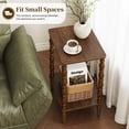 thumbnail image 5 of Maliowa 2-Tier Side Table, Small End Table for Living Room Bedroom with Storage Shelf, Vintage Accent Table Nightstand with Spindle Legs, Walnut, 5 of 11