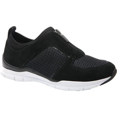 

Women s Ros Hommerson Fly Zipper Sneaker Black Leather/Mesh 8.5 M