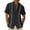 CJ17-Black, variant on Inglocry Frontaley Men Shirts, Men's Cuba Guayabera Button Front Shirt, Striped Printed Short Sleeves Summer Shirts For Men Sky Blue 4XL