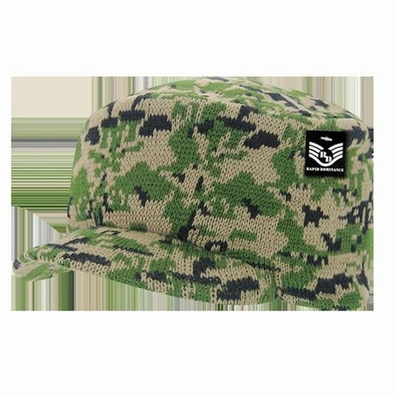 Camo Flat Top Jeep Caps, Woodland Digital - One Size