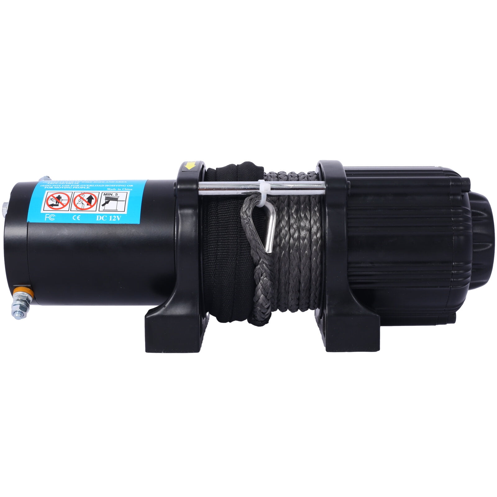 3500 lb Winch ATV UTV Electric Winch,12V Waterproof Winch Synthetic Rope Trailer Electric Winch with Wired Remote and Wireless Remote for ATV UTV Towing,Boat,Off-Road,