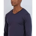 thumbnail image 3 of Real Essentials 4 Pack: Men's Dry Fit Long Sleeve V-Neck Active T-Shirt - Athletic Outdoor UPF 50+ (Available in Big & Tall), 3 of 6
