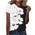thumbnail image 1 of Tops de Ajuste Suelto para las Mujeres Impreso Manga Corta Suéter Camiseta Cuello Redondo Blusa Casual, Top de Moda para el Uso Diario Y las Salidas, 1 of 8