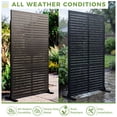 thumbnail image 3 of Outdoor Metal Privacy Screen Galvanized Decorative Screen, Black, 3 of 9
