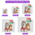 thumbnail image 5 of Santa is Coming Alaskan Malamute Merry Christmas Xmas Noel Truck Tree Cutout Transfer Sticker Alaska Mal Dog Lovers Gifts Transparent Decal Art Decor - 02023, 5 of 5