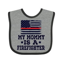 Inktastic Mommy is a Firefighter Boys or Girls Baby Bib