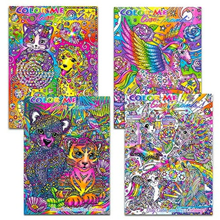 Download Lisa Frank Adult Coloring Book Set 4 Premium Lisa Frank Coloring And Activity Books For Adults Walmart Canada