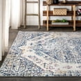 thumbnail image 3 of JONATHAN Y MDP203A-8 Modern Persian Boho Vintage Cream/Blue 8 ft. x 10 ft. Area Rug, Bohemian Traditional, Pet Friendly, Stain Resistant, Easy to Clean, for Living Room; Kitchen, Bedroom, 3 of 9