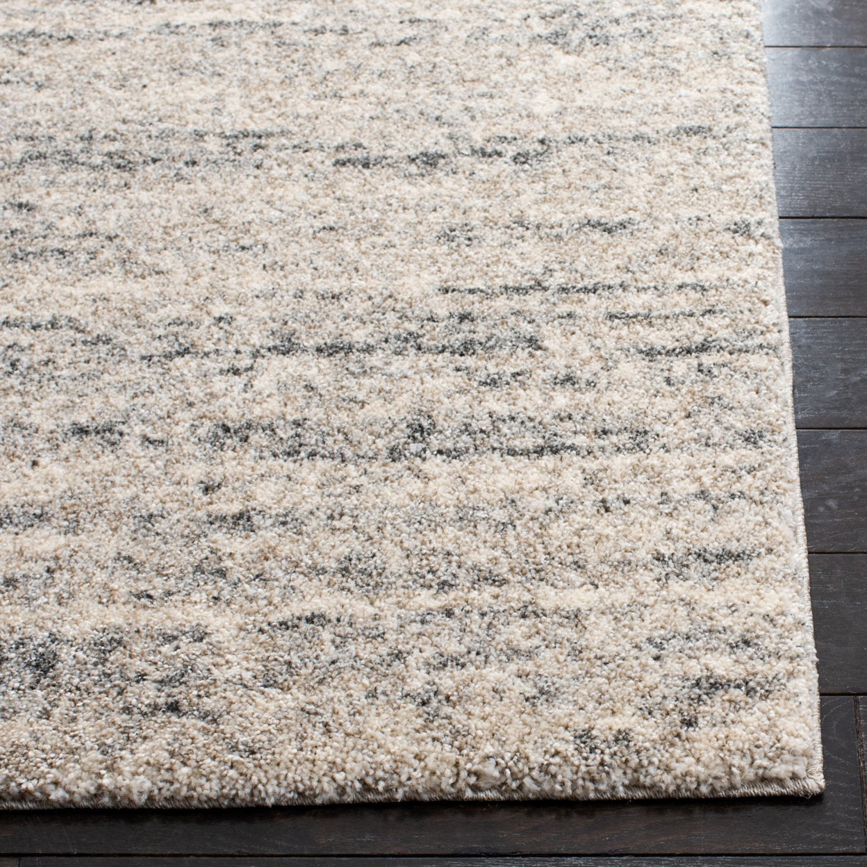SAFAVIEH Retro Gorica Striped Area Rug, Ivory/Dark Grey, 9' x 12'