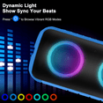 thumbnail image 4 of Portable Bluetooth Speaker, Bluetooth 5.3 Wireless Speaker, IPX7 Waterproof Outdoor Speaker, 24W Loud Stereo Sound, 12H Playtime, 7 Colorful RGB Lights for Outdoor/Home/Party, Gift Ideas, 4 of 9