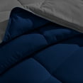 thumbnail image 3 of Bare Home Ultra-Soft Premium 1800 Series Goose Down Alternative Reversible Comforter - Hypoallergenic - All Season - Plush Fiberfill, Twin Extra Long (Twin/Twin XL, Dark Blue/Gray), 3 of 6