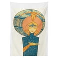 thumbnail image 3 of Ambesonne Earthy Tablecloth Rectangular Table Cover, Mother Nature with Plants, 52"x70", Multicolor, 3 of 4