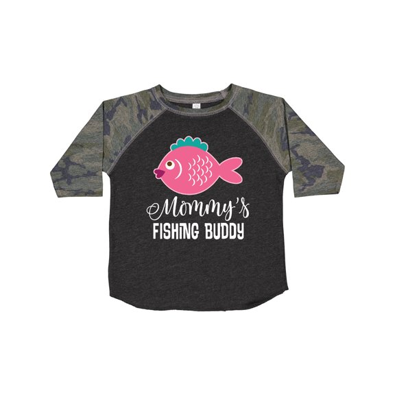 Inktastic Mommys Fishing Buddy Girls Girls Toddler T-Shirt
