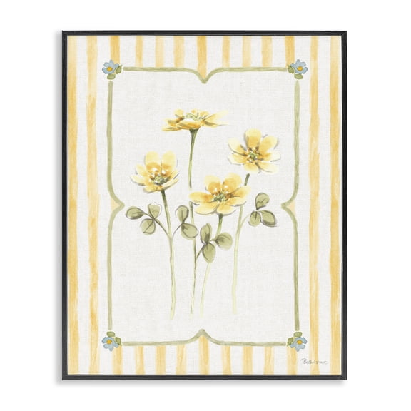Stupell Industries French Country Sweet Honey Florals Black Framed Giclee Art, 11 x 14, by Beth Grove