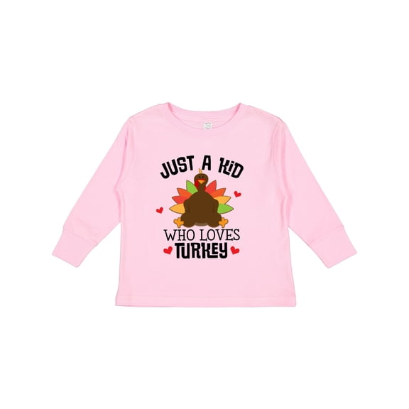 Inktastic Thanksgiving Funny Kids Turkey Boys or Girls Long Sleeve Toddler T-Shirt
