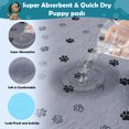 thumbnail image 5 of 2 Pack Washable Pee Pads for Dogs, Reusable Puppy Pee Pads, Pet Training Mats with Leakproof Bottom, for Floor, Kennel, Crate, Sofa, 19.7"x27.6", Gray, 5 of 7