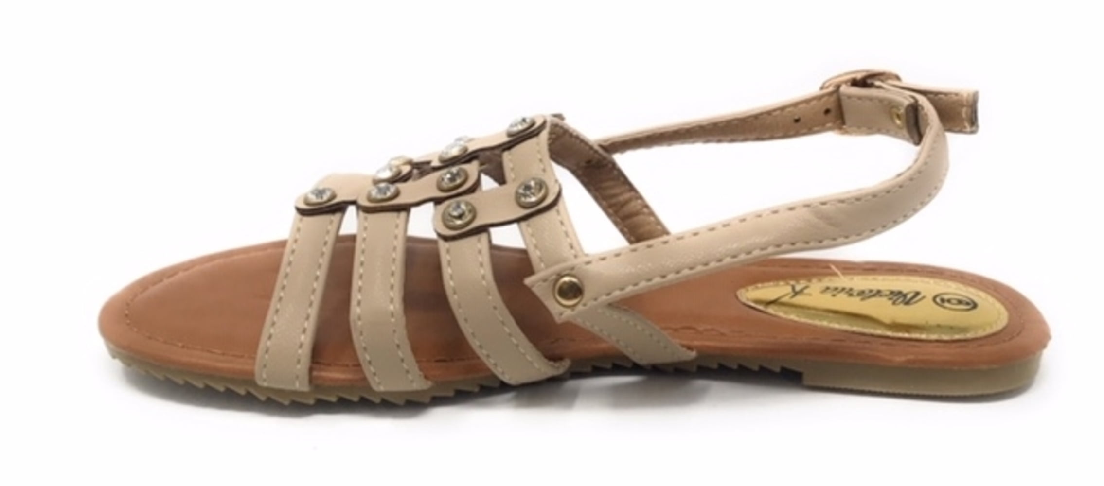 Victoria K Women's Front Strapped With Rhinestone Sandals