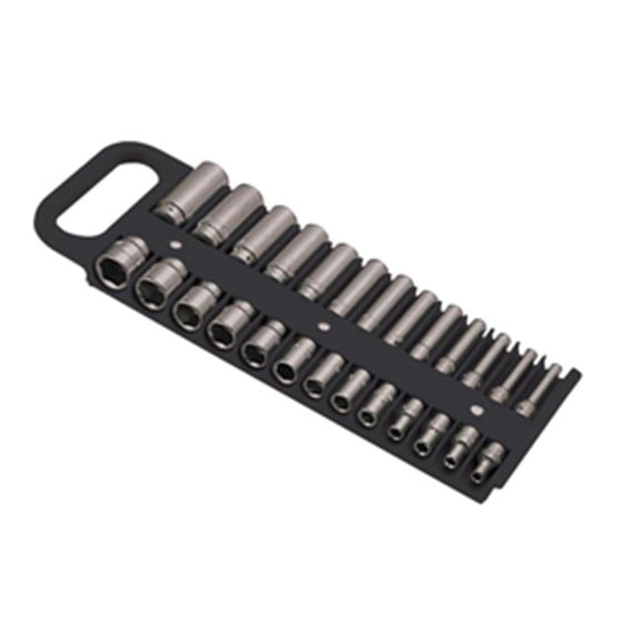 Lisle 40130 0.25 Inch 26 Piece Socket Holder - Black