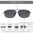 thumbnail image 5 of Ultralight Rectangular Polarized Sunglasses UV400 Men's Grey, 5 of 5
