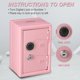 thumbnail image 5 of Younion Caja Fuerte Para Dinero Y Efectivo, Tamaño Mini, Caja Fuerte De Seguridad Para Dinero, Joyas Y Objetos De Valor, 4.6 X 4.2 X 6.9 Pulgadas, Color Rosa, 5 of 7