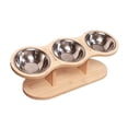 thumbnail image 3 of Cuenco elevado inclinado para gatos, plato de agua y comida para mascotas, antideslizante, con soporte de madera, cuenco elevado para perros pequeños,, 3 of 9