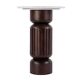 thumbnail image 4 of Pemberly Row Set of 2 Marble and Wood Side Tables in White/Light Beige, 4 of 6