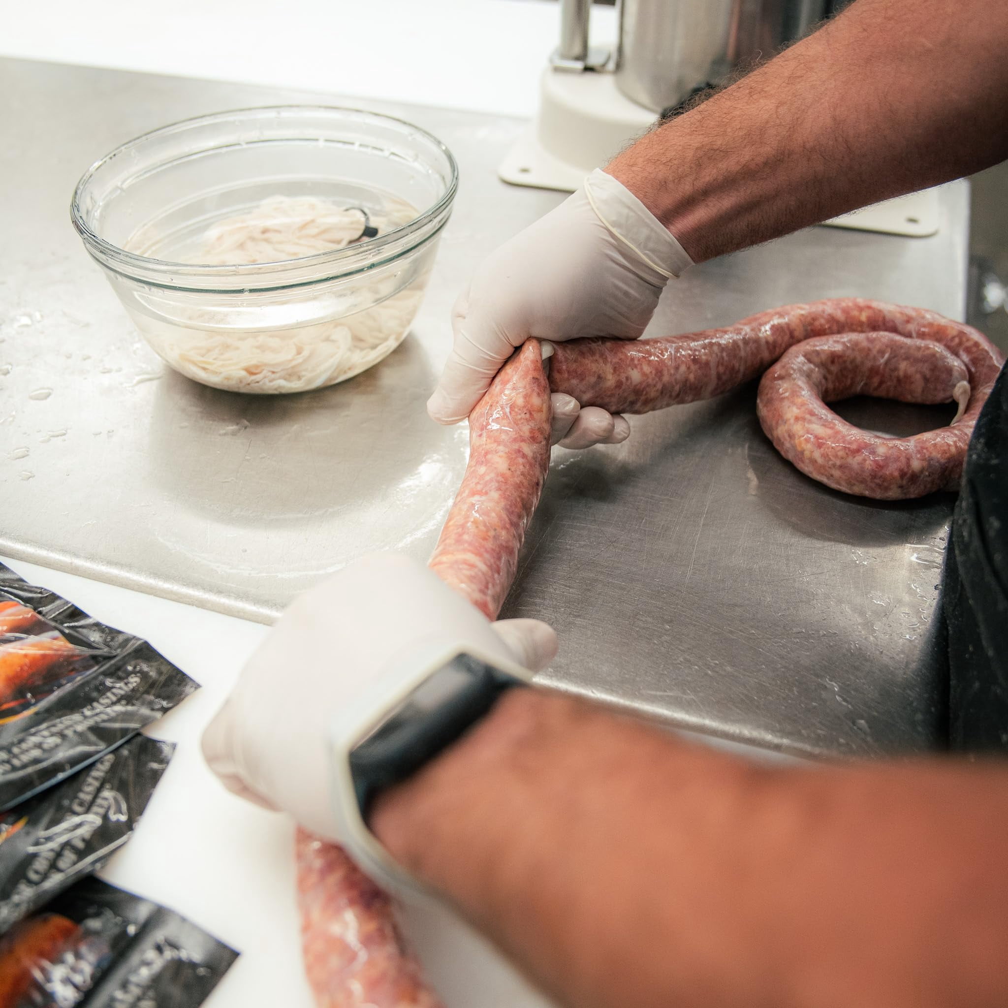 The Bearded Butchers Jalapeño Cheddar Bratwurst DIY Kit for up to 25 lbs of Meat, Includes Seasoning, Jalapeño, Cheddar Cheese & Natural Hog Casings